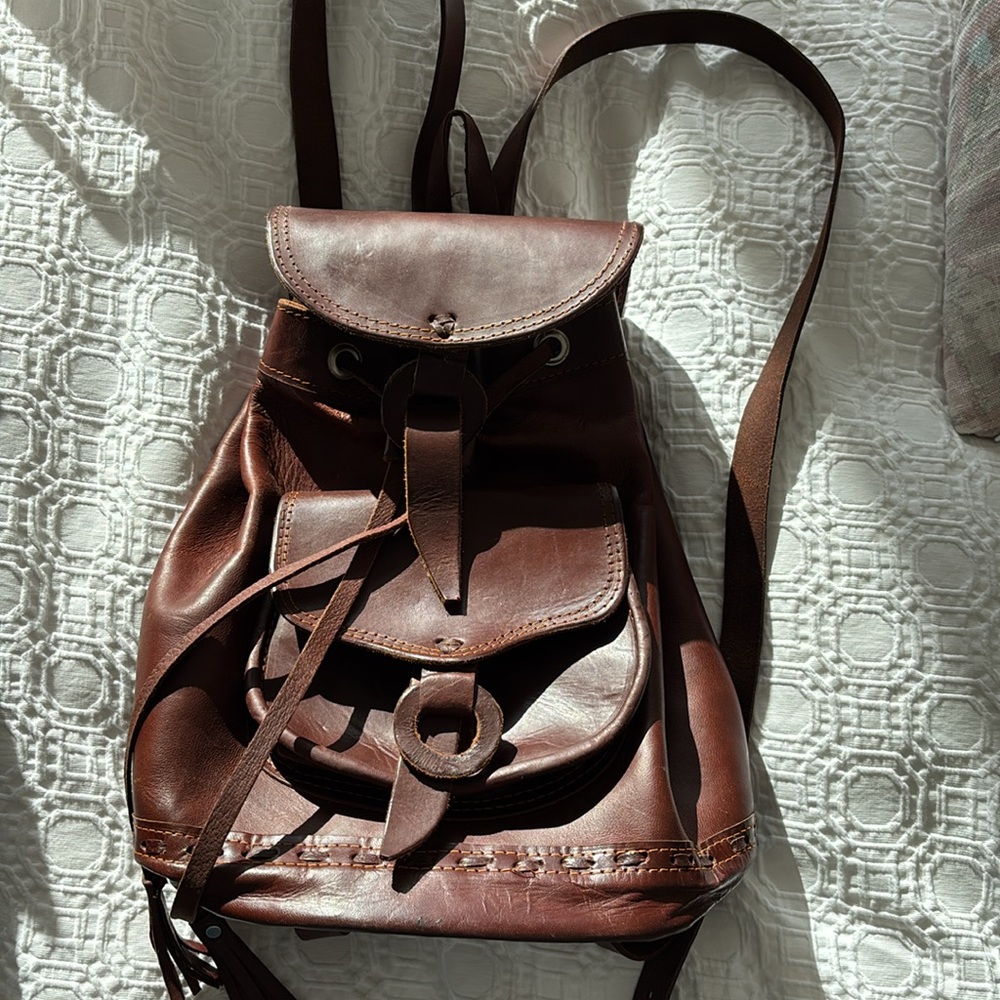 Genuine Leather Handmade Rucksack EUC